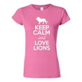 thumbnail image 1 of Junior Keep Calm And Love Lion King Big Cat Animal Lover T-Shirt Tee, 1 of 2