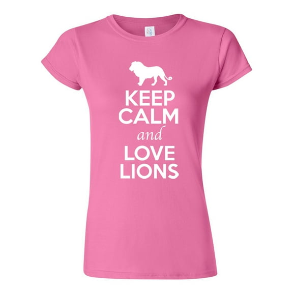 Junior Keep Calm And Love Lion King Big Cat Animal Lover T-Shirt Tee