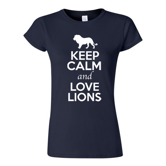 Junior Keep Calm And Love Lion King Big Cat Animal Lover T-Shirt Tee