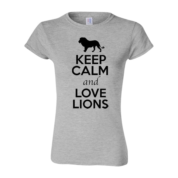 Junior Keep Calm And Love Lion King Big Cat Animal Lover T-Shirt Tee