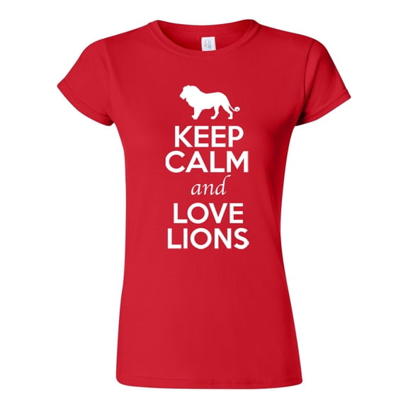 Junior Keep Calm And Love Lion King Big Cat Animal Lover T-Shirt Tee