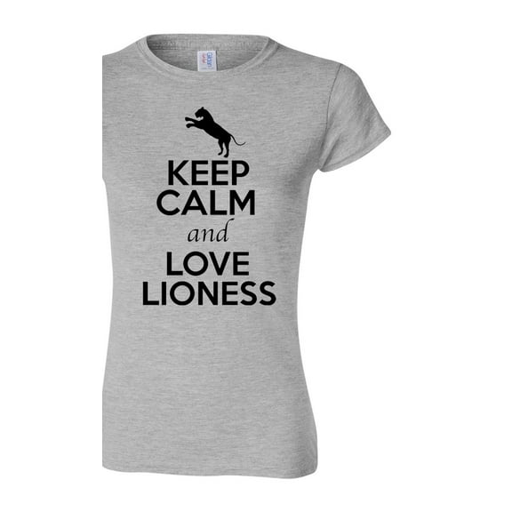 Junior Keep Calm And Love Lioness Big Cat Animal Lover T-Shirt Tee