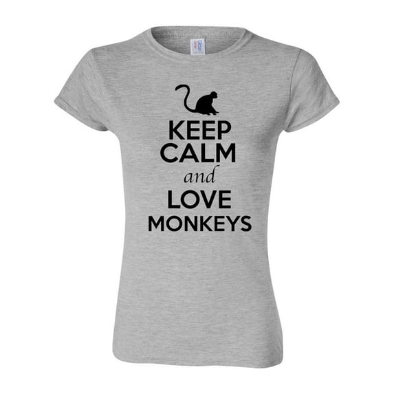 Junior Keep Calm And Love Monkey Ape Animal Lover T-Shirt Tee