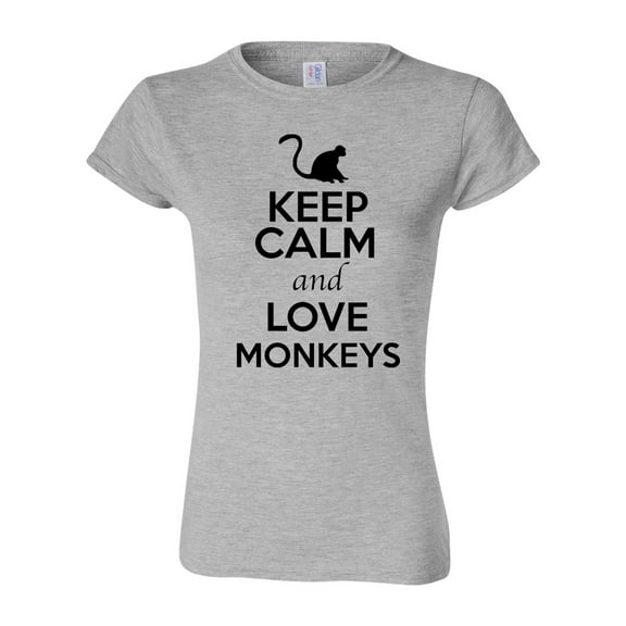 Junior Keep Calm And Love Monkey Ape Animal Lover T-Shirt Tee