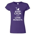 thumbnail image 1 of Junior Keep Calm And Love Monkey Ape Animal Lover T-Shirt Tee, 1 of 2