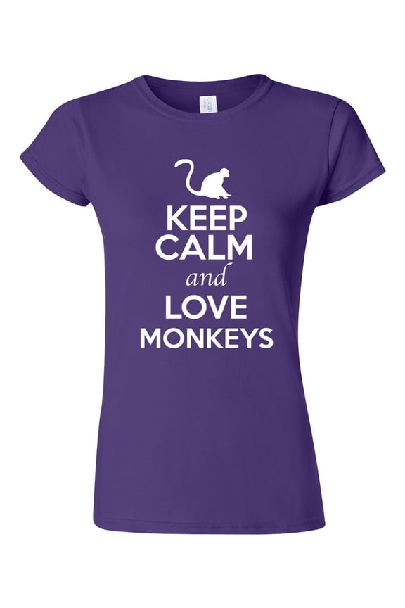 Junior Keep Calm And Love Monkey Ape Animal Lover T-Shirt Tee