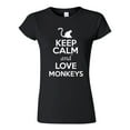 thumbnail image 1 of Junior Keep Calm And Love Monkey Ape Animal Lover T-Shirt Tee, 1 of 2