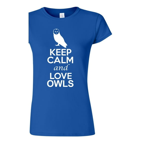 Junior Keep Calm And Love Owls Animal Bird Lover DT T-Shirt Tee