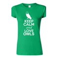 thumbnail image 1 of Junior Keep Calm And Love Owls Animal Bird Lover DT T-Shirt Tee, 1 of 2