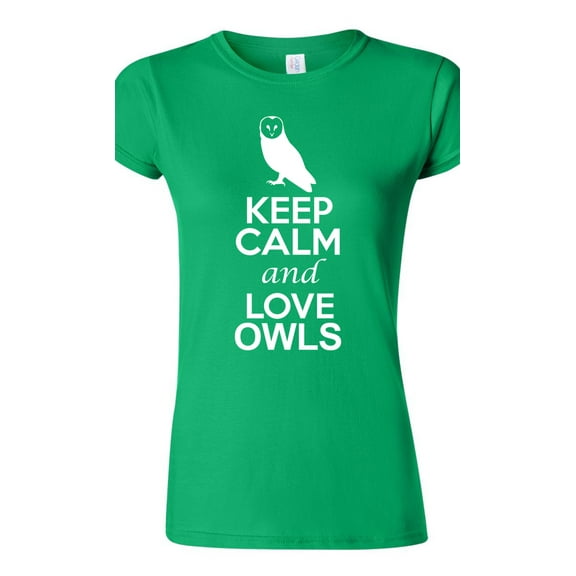 Junior Keep Calm And Love Owls Animal Bird Lover DT T-Shirt Tee