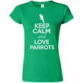 thumbnail image 1 of Junior Keep Calm And Love Parrots Bird Animal Lover T-Shirt Tee, 1 of 2