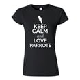 thumbnail image 1 of Junior Keep Calm And Love Parrots Bird Animal Lover T-Shirt Tee, 1 of 2