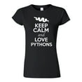 thumbnail image 1 of Junior Keep Calm And Love Pythons Snake Animal Lover T-Shirt Tee, 1 of 2