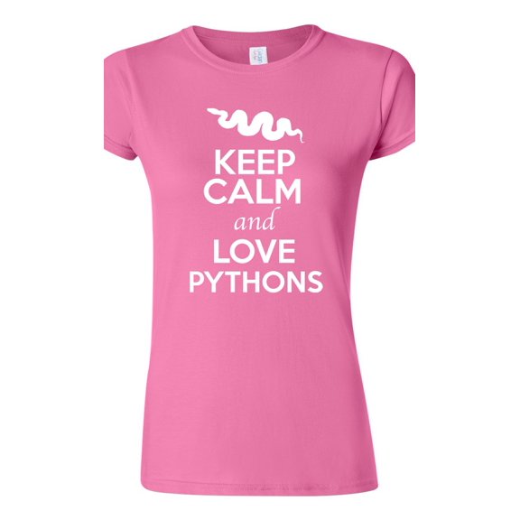 Junior Keep Calm And Love Pythons Snake Animal Lover T-Shirt Tee