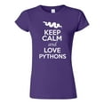 thumbnail image 1 of Junior Keep Calm And Love Pythons Snake Animal Lover T-Shirt Tee, 1 of 2