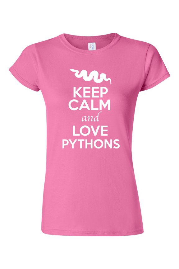 Junior Keep Calm And Love Pythons Snake Animal Lover T-Shirt Tee