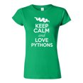 thumbnail image 1 of Junior Keep Calm And Love Pythons Snake Animal Lover T-Shirt Tee, 1 of 2