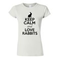 thumbnail image 1 of Junior Keep Calm And Love Rabbits Bunny Animal Lover T-Shirt Tee, 1 of 2