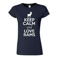 thumbnail image 1 of Junior Keep Calm And Love Rams Farm Snake Animal Lover T-Shirt Tee, 1 of 2