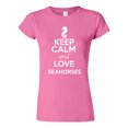 thumbnail image 1 of Junior Keep Calm And Love Seahorses Sea Monster Animal Lover T-Shirt Tee, 1 of 2