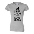 thumbnail image 1 of Junior Keep Calm And Love Seals Sea Lion Animal Lover T-Shirt Tee, 1 of 2
