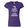 thumbnail image 1 of Junior Keep Calm And Love Shrimp Prawn Animal Lover T-Shirt Tee, 1 of 2