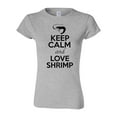 thumbnail image 1 of Junior Keep Calm And Love Shrimp Prawn Animal Lover T-Shirt Tee, 1 of 2