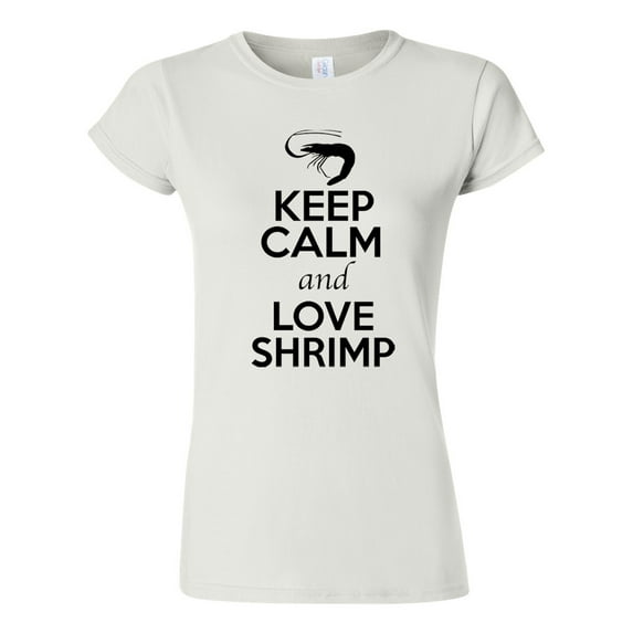 Junior Keep Calm And Love Shrimp Prawn Animal Lover T-Shirt Tee