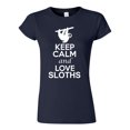 thumbnail image 1 of Junior Keep Calm And Love Sloth Animal Lover DT T-Shirt Tee, 1 of 2