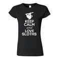 thumbnail image 1 of Junior Keep Calm And Love Sloth Animal Lover DT T-Shirt Tee, 1 of 2