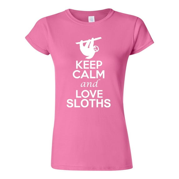 Junior Keep Calm And Love Sloth Animal Lover DT T-Shirt Tee