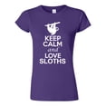 thumbnail image 1 of Junior Keep Calm And Love Sloth Animal Lover DT T-Shirt Tee, 1 of 2