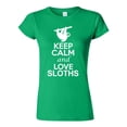 thumbnail image 1 of Junior Keep Calm And Love Sloth Animal Lover DT T-Shirt Tee, 1 of 2