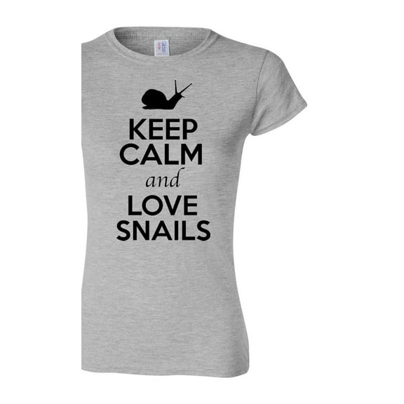 Junior Keep Calm And Love Snails Slugs Animal Lover T-Shirt Tee