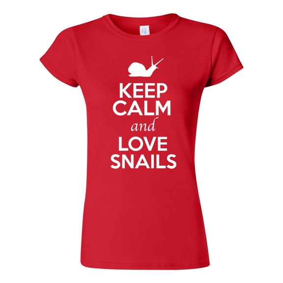 Junior Keep Calm And Love Snails Slugs Animal Lover T-Shirt Tee