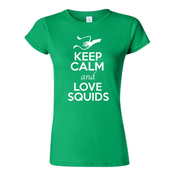 Junior Keep Calm And Love Squids Cuttlefish Animal Lover T-Shirt Tee