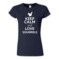 thumbnail image 1 of Junior Keep Calm And Love Squirrels Nuts Animal Lover T-Shirt Tee, 1 of 2