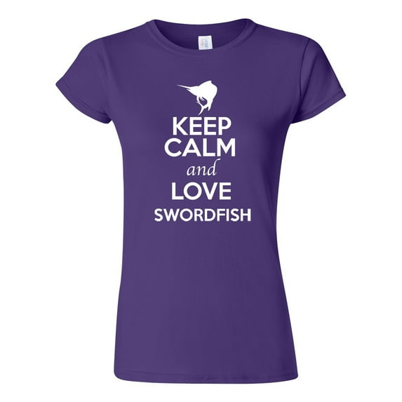 Junior Keep Calm And Love Swordfish Fish Animal Lover T-Shirt Tee