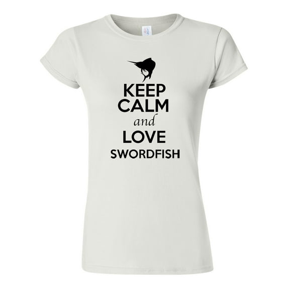 Junior Keep Calm And Love Swordfish Fish Animal Lover T-Shirt Tee