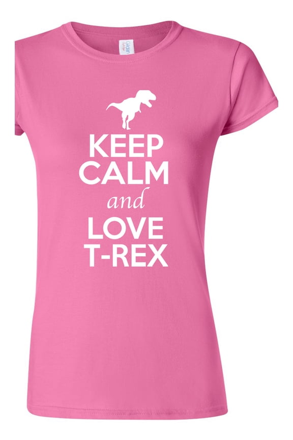 Junior Keep Calm And Love T-Rex Dinosaur Animal Lover T-Shirt Tee