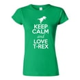 thumbnail image 1 of Junior Keep Calm And Love T-Rex Dinosaur Animal Lover T-Shirt Tee, 1 of 2