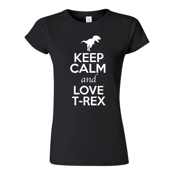 Junior Keep Calm And Love T-Rex Dinosaur Animal Lover T-Shirt Tee