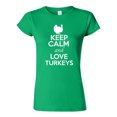 thumbnail image 1 of Junior Keep Calm And Love Turkeys Bird Animal Lover T-Shirt Tee, 1 of 2
