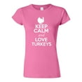 thumbnail image 1 of Junior Keep Calm And Love Turkeys Bird Animal Lover T-Shirt Tee, 1 of 2