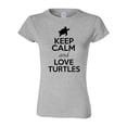 thumbnail image 1 of Junior Keep Calm And Love Turtles Tortoise Animal Lover T-Shirt Tee, 1 of 2