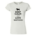 thumbnail image 1 of Junior Keep Calm And Love Warthogs Hogs Animal Lover T-Shirt Tee, 1 of 2
