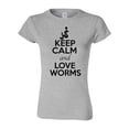 thumbnail image 1 of Junior Keep Calm And Love Worms Fishing Animal Lover T-Shirt Tee, 1 of 2