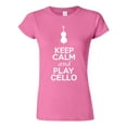 thumbnail image 1 of Junior Keep Calm And Play Cello Music Lover Musician DT T-Shirt Tee, 1 of 2