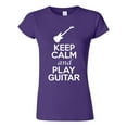 thumbnail image 1 of Junior Keep Calm And Play Guitar Music Lover Musician DT T-Shirt Tee, 1 of 2