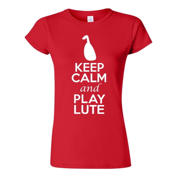Junior Keep Calm And Play Lute Music Lover Musician DT T-Shirt Tee